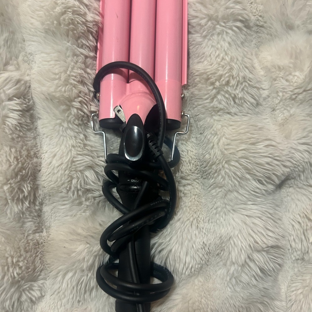 Pink Hair Waver Styling Tool